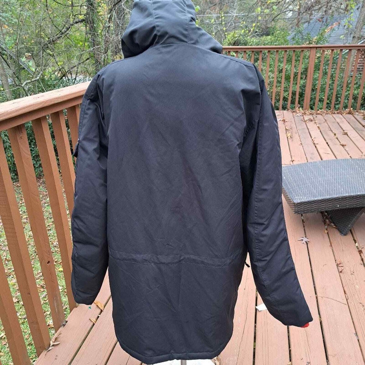 Timberland Hooded Parka Mens LXL/TG Fleece Lined Faux Hood Zip