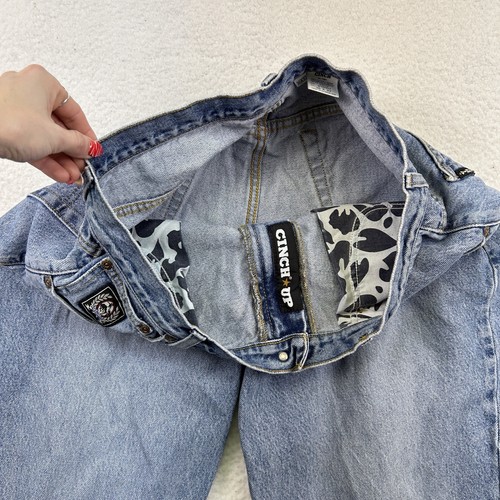 Cinch Jeans Mens 35x31 Relaxed Fit M906027 Blue Denim Western Distressed USA - Picture 10 of 16