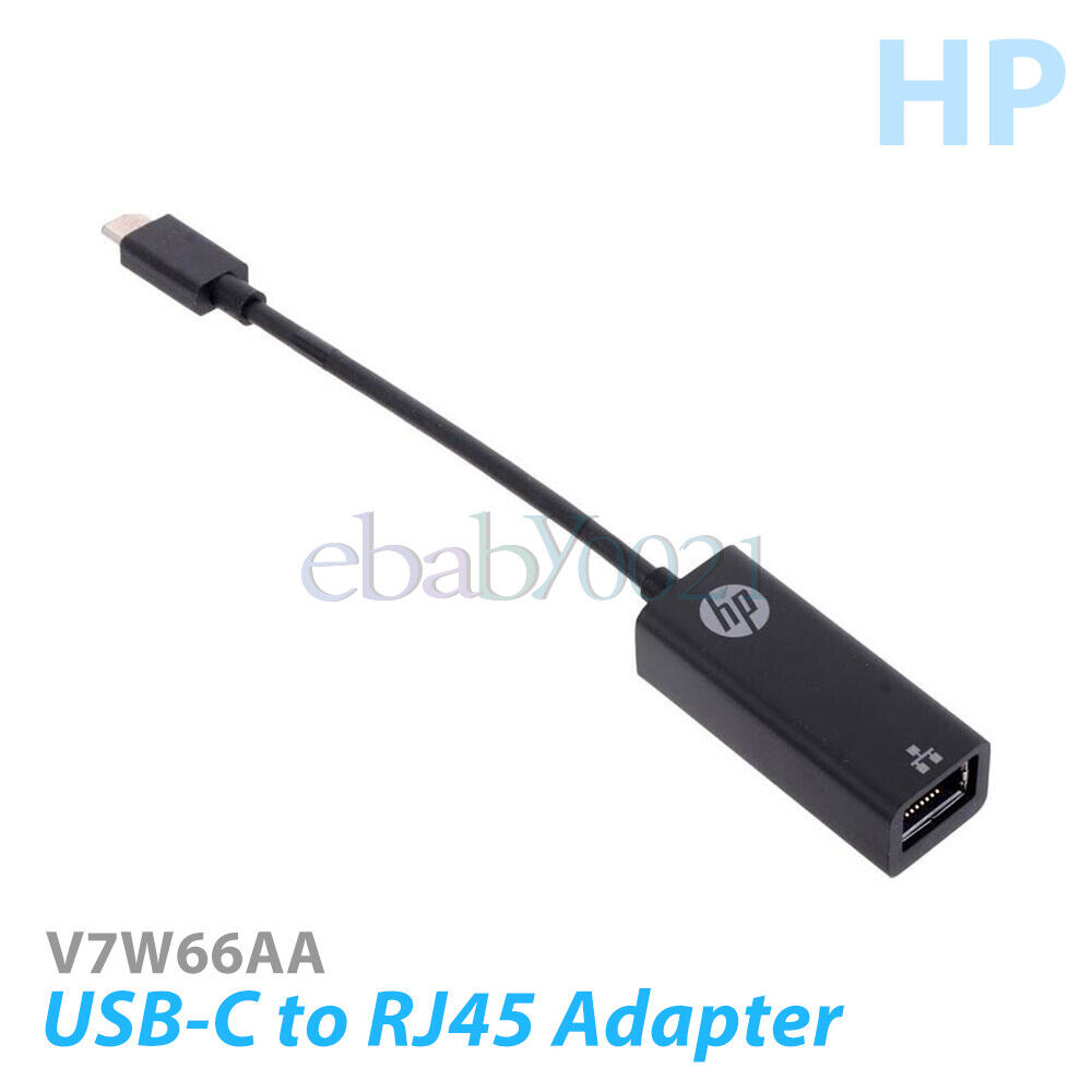 Bopæl gå på indkøb strand HP USB-C to RJ45 Adapter V7W66AA Connect Notebook to Network | eBay