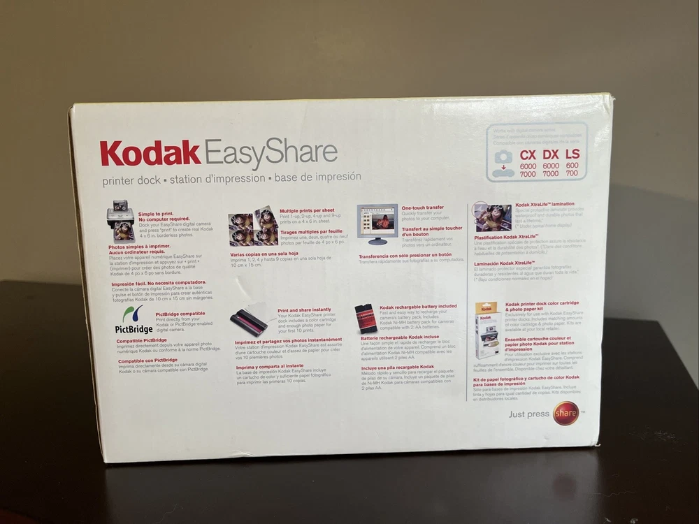 Kodak EasyShare Thermal Photo Printer Dock Brand New Sealed CX/DX 6000, 7000
