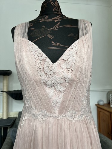 New Watters And Watters 5602 Wedding Dress In Blush Size 12 - Picture 7 of 13