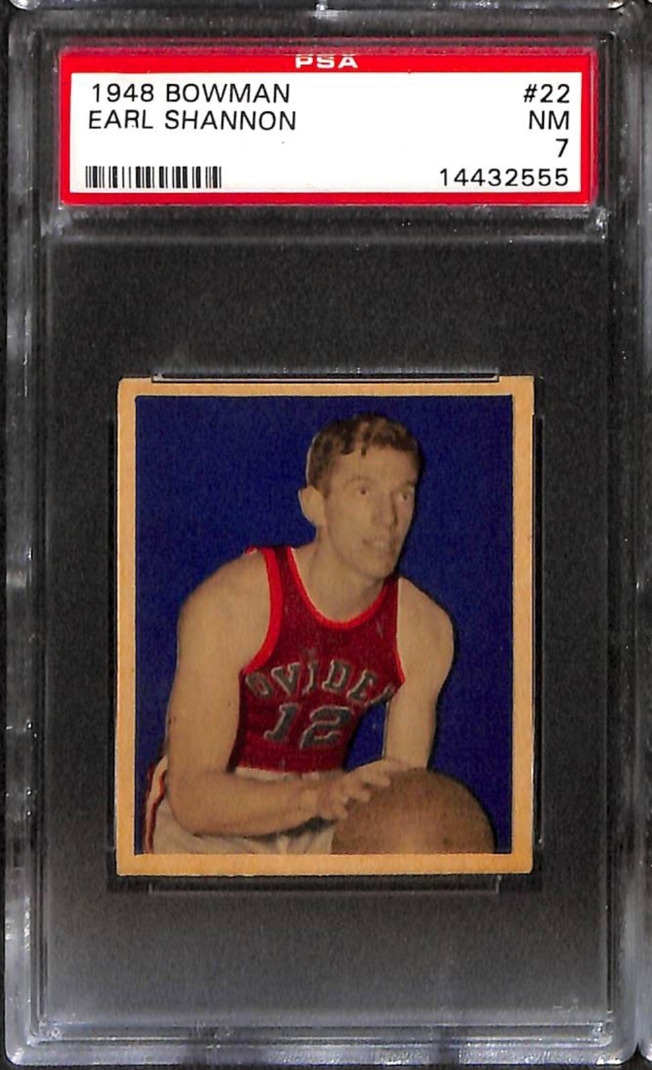 1948 BOWMAN BASKETBALL #22 EARL SHANNON PSA 7 NM 14432555
