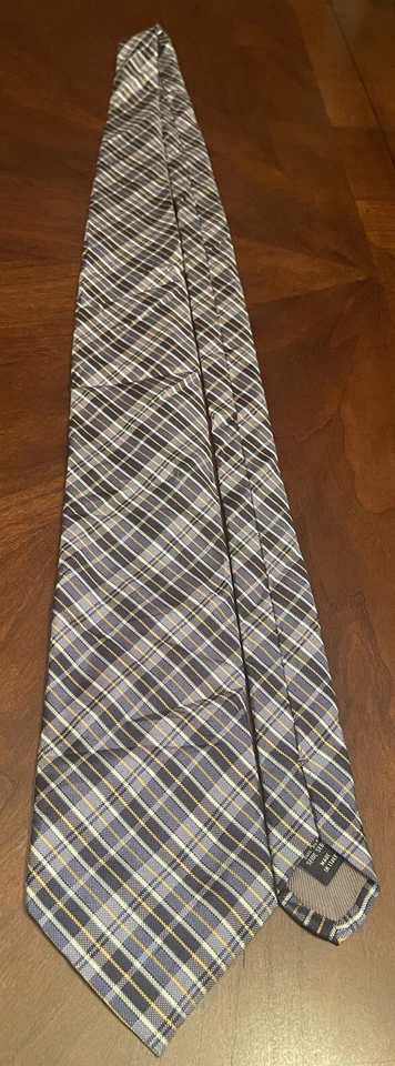 Altea Blue Gold 100% Silk Men’s Neck Tie Made In Italy - Image 3 of 4