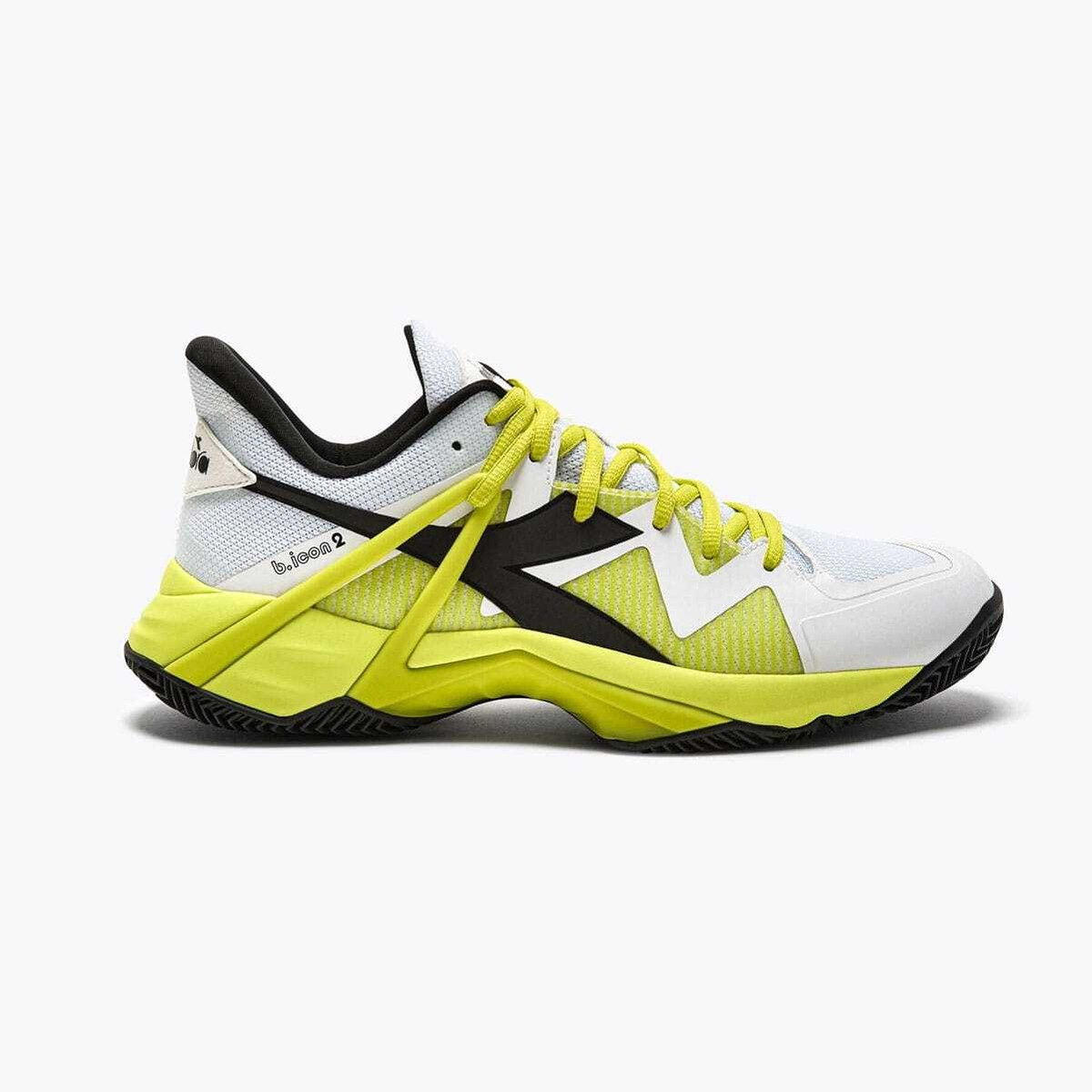 Diadora B.Icon 2 Clay Mens White/Black/Evening Primrose 11 D - Medium