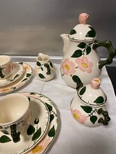 VILLEROY+BOCH++WILDROSE++ KAFFEESERVICE 6 PERSONEN KERAMIK – HANDBEMALT