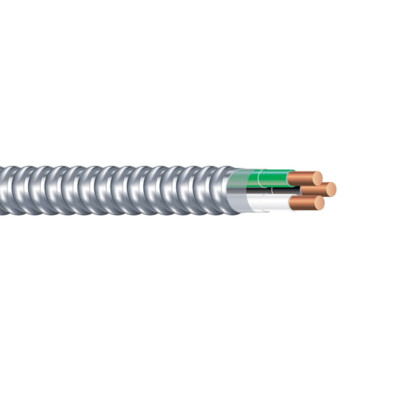 250' 14/2 Solid Type MC Copper Metal Clad Cable Aluminum Armored 600V