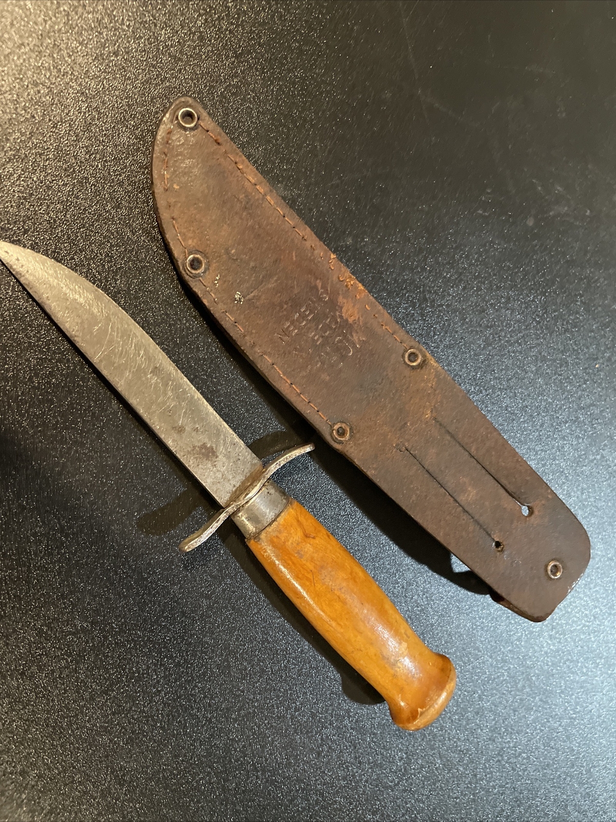 Vintage Mora J Richter Boy Scout Knife & Sheath Sweden 1950’s BSA