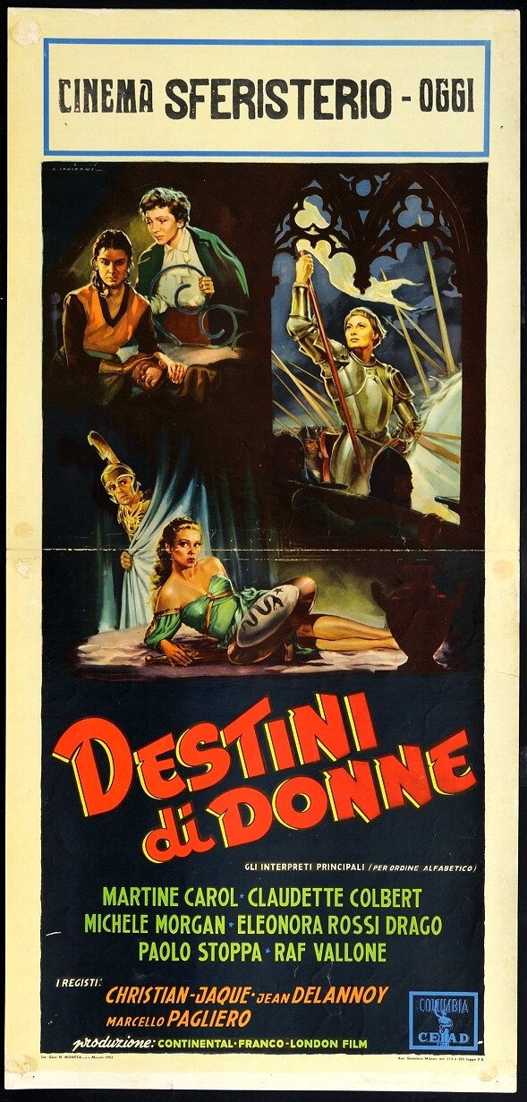 Locandina originale film Destini di donne (1954) - Regia di Christian-Jaque, Jean Delannoy, Marcello Pagliero