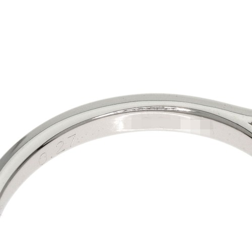 Anillo Cartier solitario diamante # 48 platino PT950 - Imagen 5 de 10