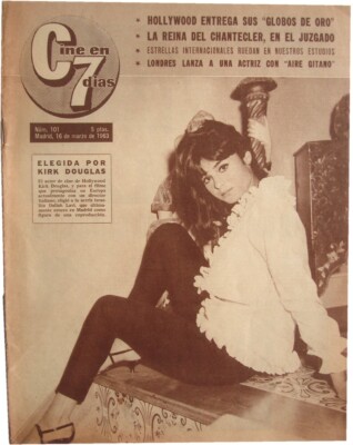 GOLDEN GLOBES 1963 CINE EN 7 DIAS Hollywood Celebrity Spanish Magazine