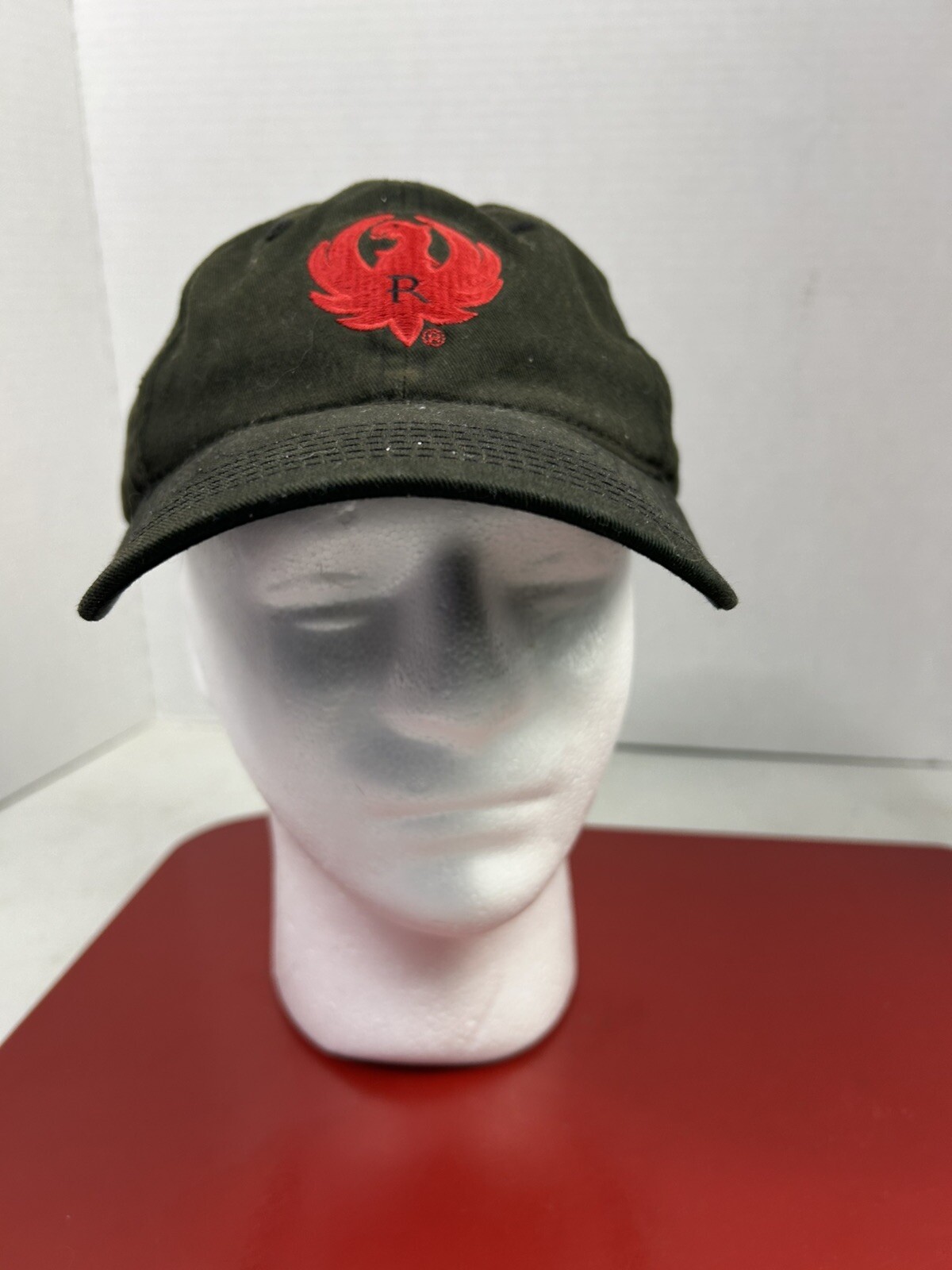 Ruger Baseball Cap Hat Solid Black Embroidered Ad… - image 1