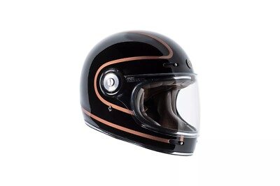 Gloss Black Torc Newport T1 Copper Pin Full Face Motorcycle Bike Helmet DOT 2XL