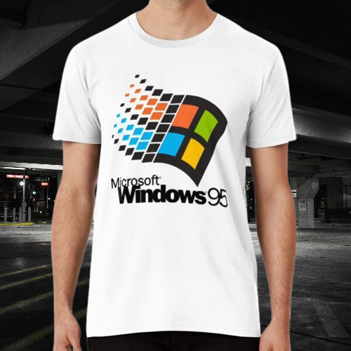 Windows 95 Small Classic T-Shirt Premium Shirt Funny Size Mode