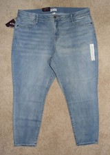 New Womens Ava Viv Jeans 24W Skinny Leg Mid Rise Stretch Denim