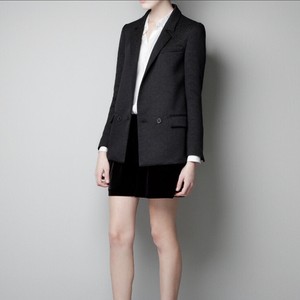 Zara Jacquard Blazer Negro Talla XS | eBay