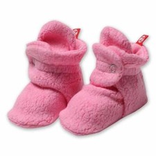 NEW with Tags Zutano Original Fleece Booties 18M Pink Stay-On Toddler Shoes