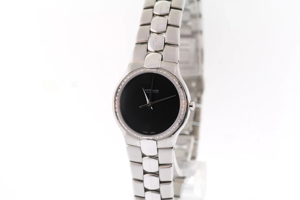 Женские часы Wittnauer 10R027 Biltmore с бриллиантовым акцентом черный циферблат нержавеющая сталь - Изображение 3 из 4