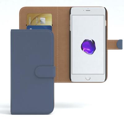 Tasche für Apple iPhone 8 / 7 Plus Case Wallet Schutz Hülle Cover Dunkelblau