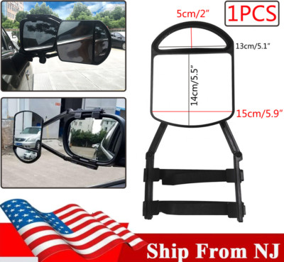 Universal Car Extension Rearview Mirror Trailer Towing Adjustable Clip-On Mirror
