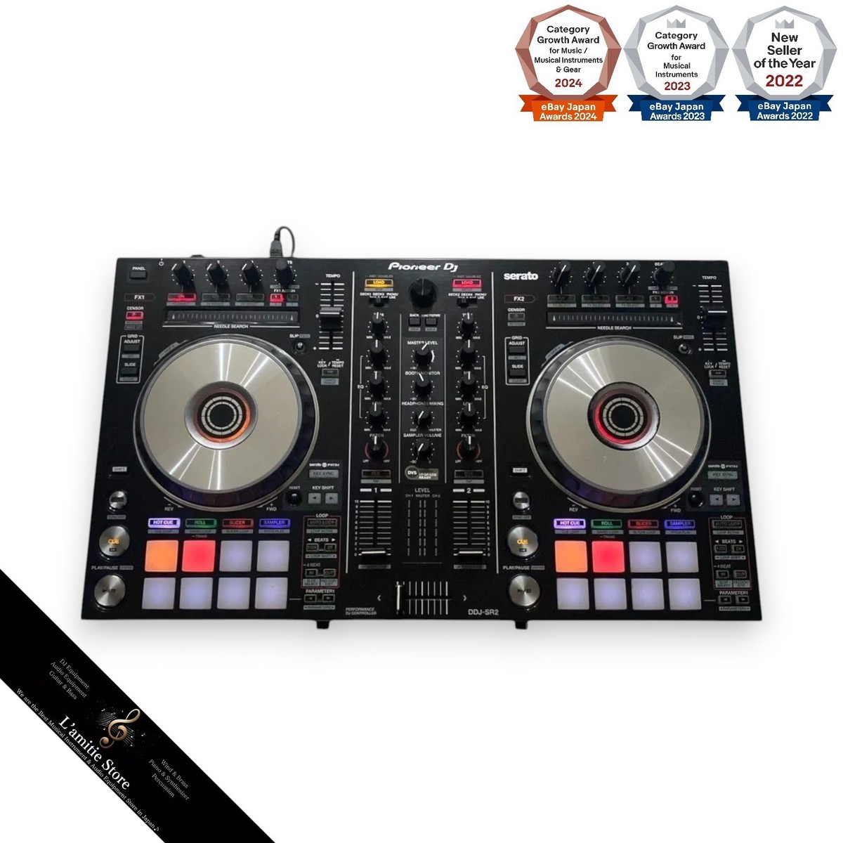 Pioneer DJ DDJ-SR2 Serato DJコントローラー 箱付き Pioneer DDJ-SR2 DJ Controller Black rekordbox SERATO Studio