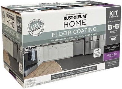 Rust-Oleum HOME Floor Coating, Deep Tint Base, Semi-Gloss, Kit - 360101