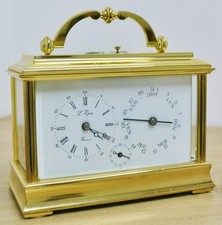 Rare Vintage French L'epee 8 Day Repeater Carriage Clock With Calendar & Alarm