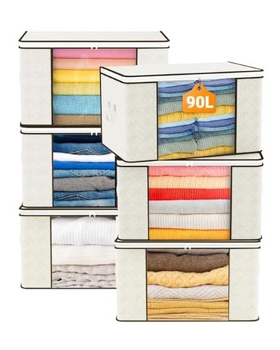 KALAHOL 90L Large Capacity Clothes Storage  Assorted colors , sizes 