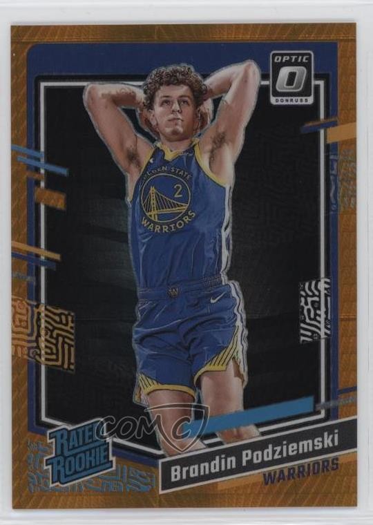 2023 Donruss Optic Rated Rookie Orange Hyper Prizm 98/99 Brandin Podziemski 0l1