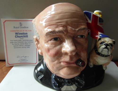 Royal Doulton Winston Churchill Large Toby Character Jug D6907 Limited Edition