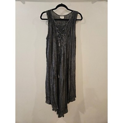 Beach by Exist Midi Dress Lace Up Boho Whimsigoth One Size