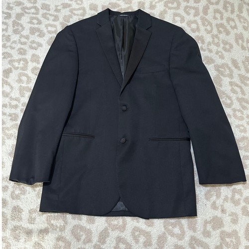 BLACK by Vera Wang Tuxedo Jacket 38R Black Super 130s Wool Slim Fit Blazer