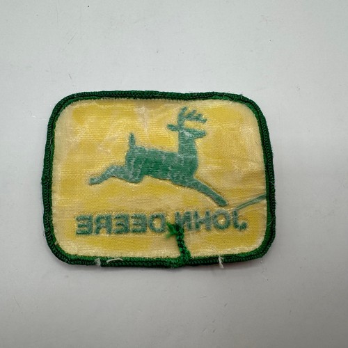 John Deere Embroidered Patch Yellow Vintage Leaping Deer Logo - Bild 2 von 3