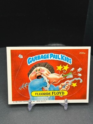 1986 Garbage Pail Kids Sticker Series 5  Flouride Floyd  #200a