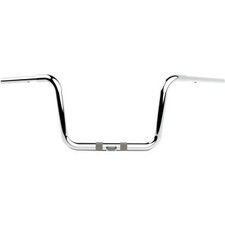 LA Choppers 1.25" Twin Round Handlebar Sharknose Chrome 10" Rise Made in USA