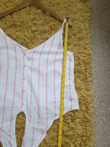 Papaya Summer Top- Size 10, Straps, Sleeveless, Button Front, Tie (224) - Picture 10 of 12