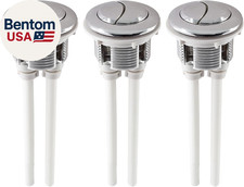 3Pcs Diameter Toilet Tank Button, Dual Push Flushing Toilet Button with Thread P