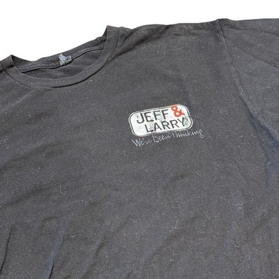 Distressed Jeff & Larry Tour Tee 2010 Comedy Concert Shirt Black XL