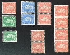 GB GVI 1951 Definitive Set of 4 SG504a/SG507a Sideways Watermark Used /S6119/