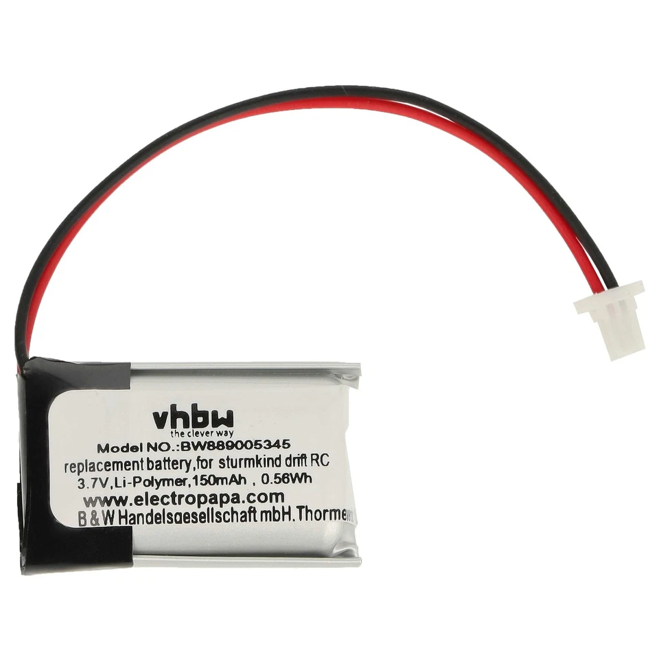 RC Akku für DR!FT A05011 für 150mAh 3,7V Schwarz Silber - Bild 3 von 4