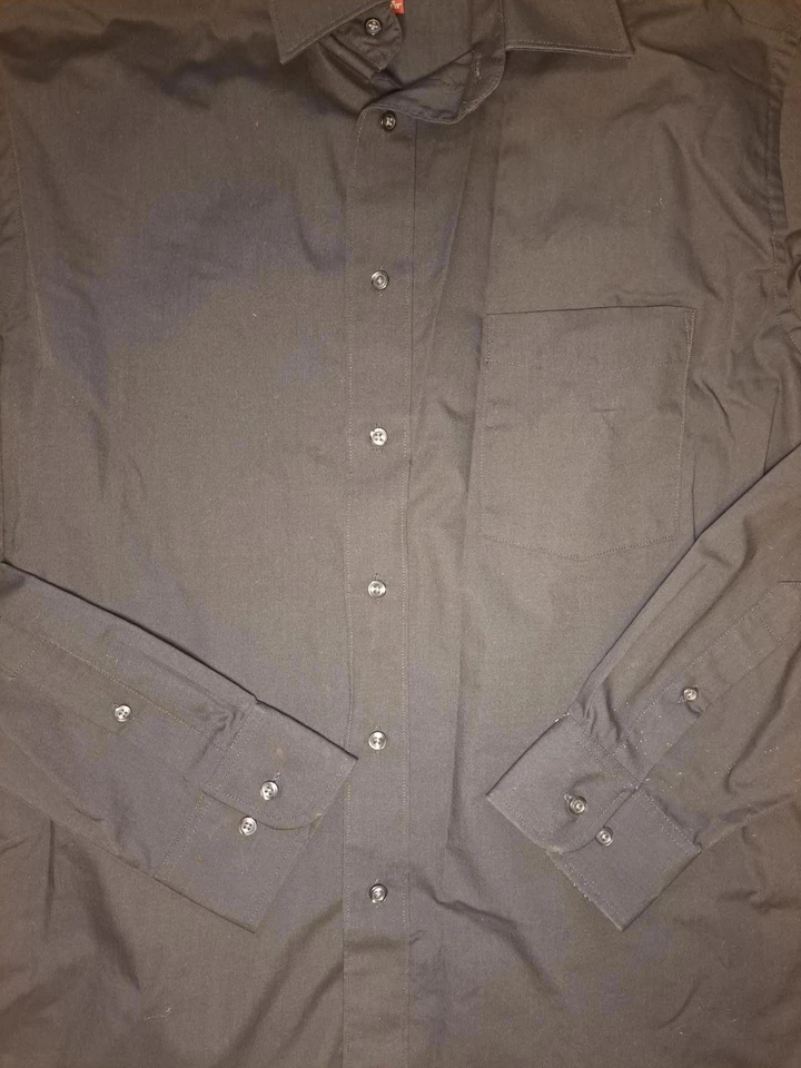 Camisa de vestir Covington para hombre mediana 16-32/33 algodón negro Foto 3 de 4