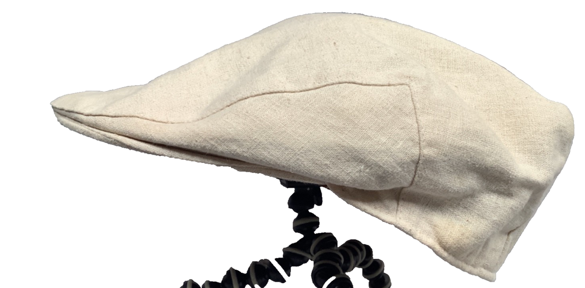 Burberry London Flat Cap Beige Ivy Hat Nova Check Lining Size M