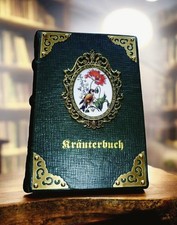 Antikes Kräuterbuch aus 1903 Reprint Luxusausgabe Echtleder Handeinband *Unikat*