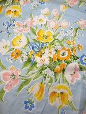 Spring/Summer Round Ruffle Floral Tablecloth - 70" - JC Penney Cotton Blend