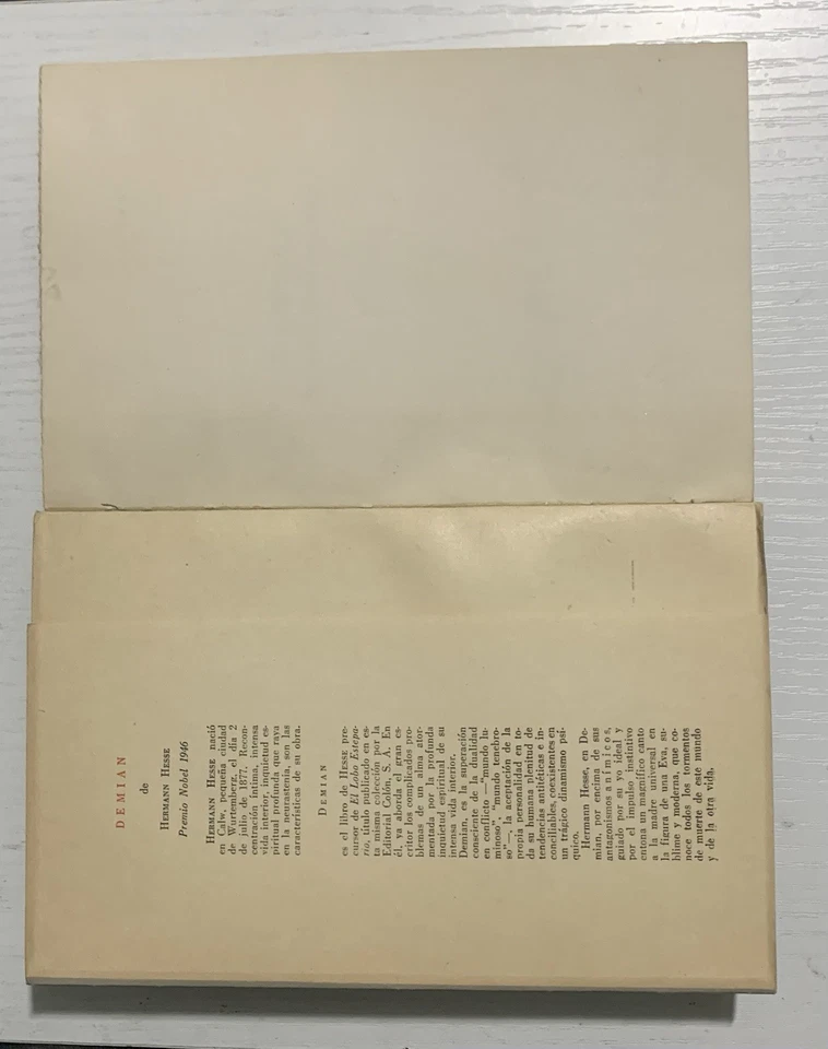 DEMIAN THE STORY OF A YOUTH BY HERMANN HESSE WITH FORWARD THOMAS MANN 1948 - Bild 4 von 4