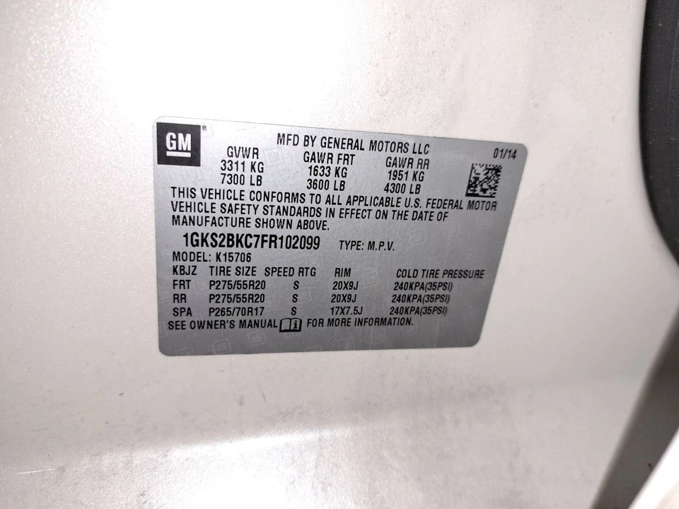 Cilindro maestro de freno 2015 Yukon Sku#4285766 Foto 2 de 4