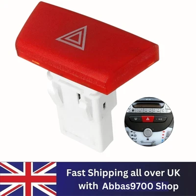 Hazard Light Warning Switch Button for Citroen C1 Peugeot 107 Toyota Aygo 6490NG - Image 1 of 4