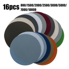 16 *Sand Tray Hook& Loop Pads 125mm 5 Inch Sandpaper Replacement Useful 9.27 per disc