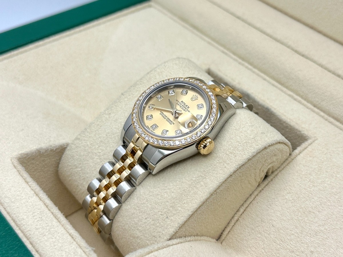 Rolex Ladies Datejust 179383 Diamond Dial Diamond Bezel 18k Gold