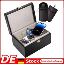 Autoschlüssel Faraday Box Keyless Go Schutz Autoschlüssel Box Premium Leder An