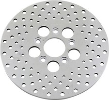 DS Polished Stainless Drilled Brake Rotor Harley Davidson